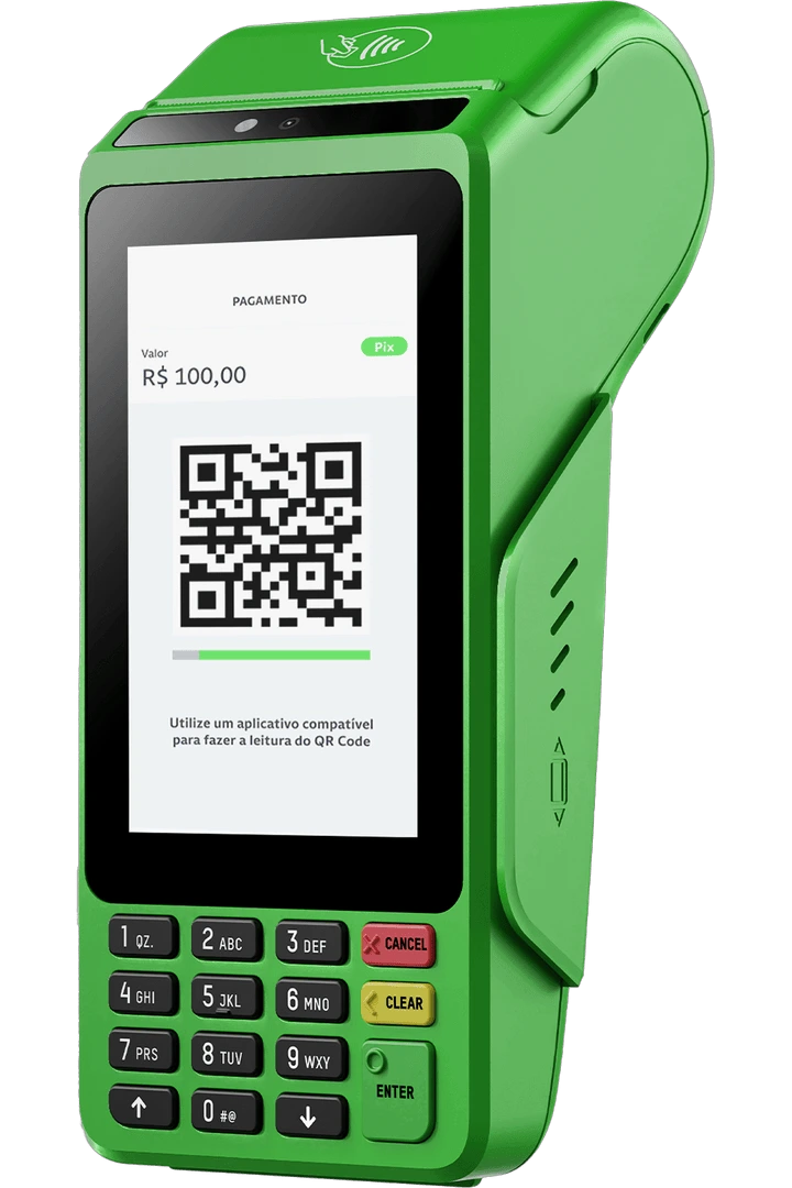 Maquininha Ton T3 Smart, com tela sensível ao toque